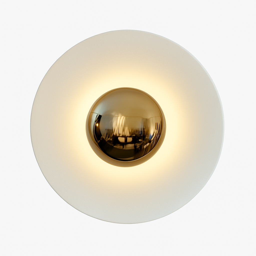 Applique murale design a LED in disco colorato metallico stile Porch Luxury