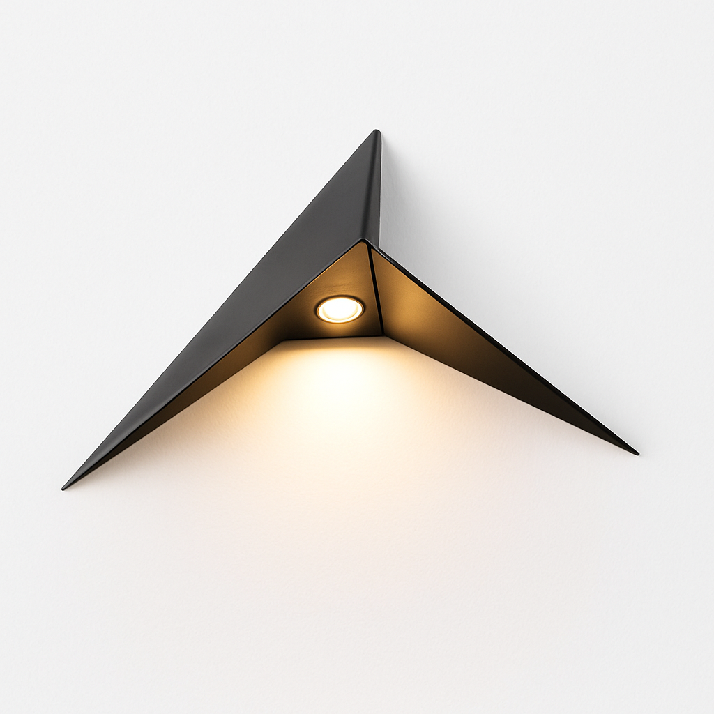 Applique murale design a LED in metallo triangolare Loft