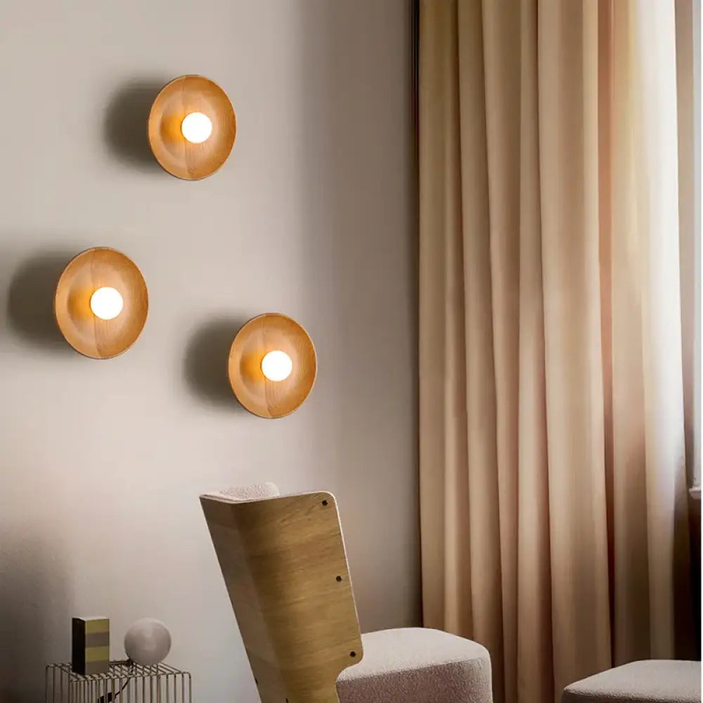 Applique murale LED in legno scandinavo elegante