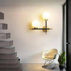 Applique murale LED design elegante vetro metallo