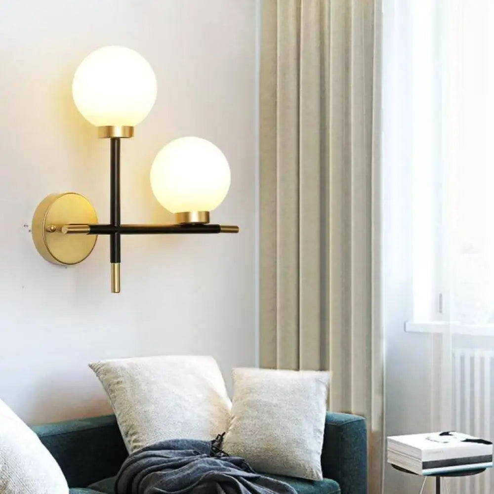Applique murale LED design elegante vetro metallo