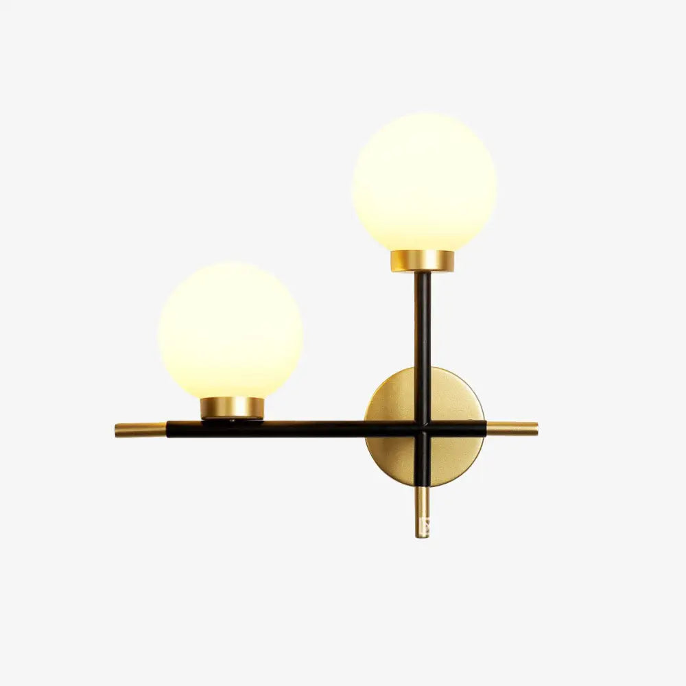 Applique murale LED design elegante vetro metallo