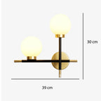 Applique murale LED design elegante vetro metallo