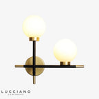 Applique murale LED design elegante vetro metallo
