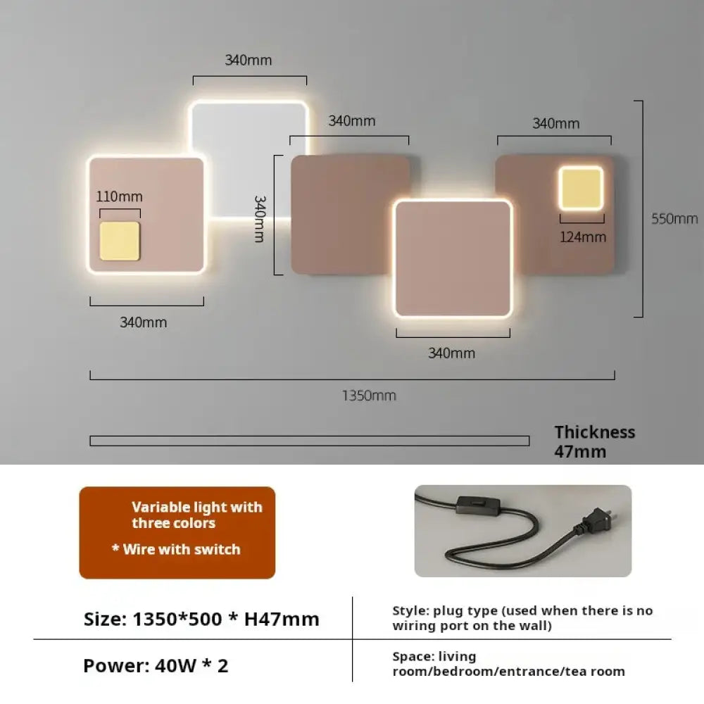 Applique murale LED design minimalista elegante.