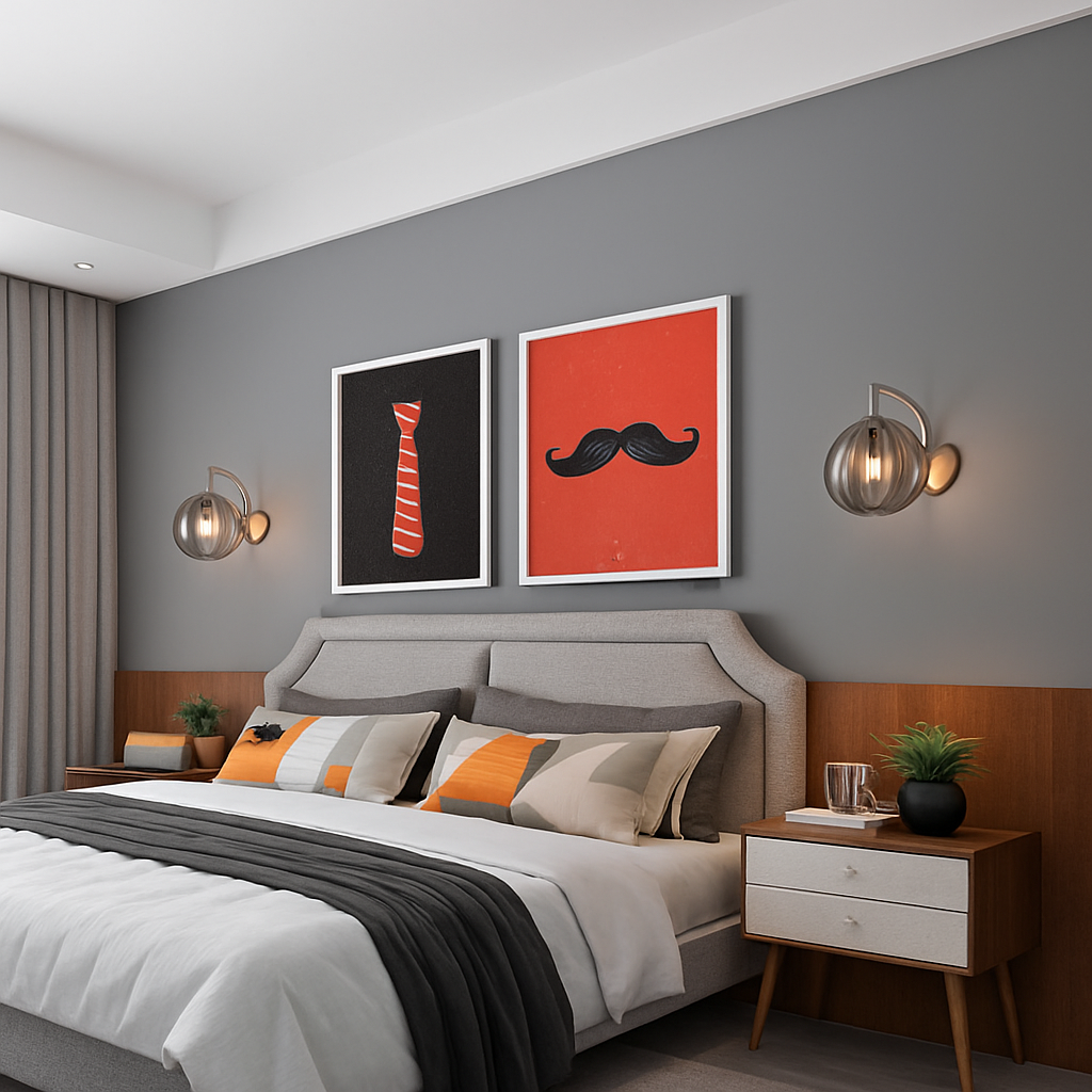 Applique murale LED dorato con sfera in vetro fumé Scone