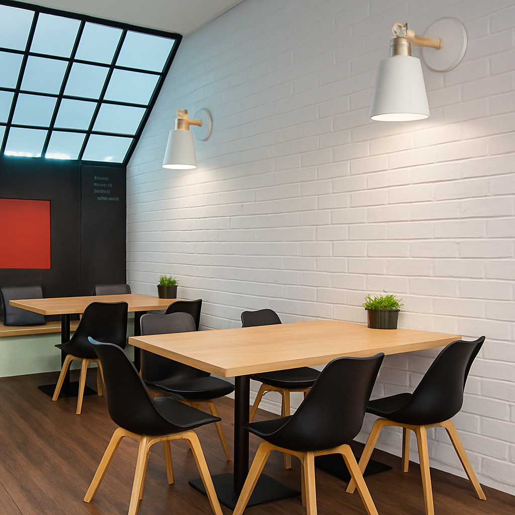 Applique murale LED in legno e metallo Nordic