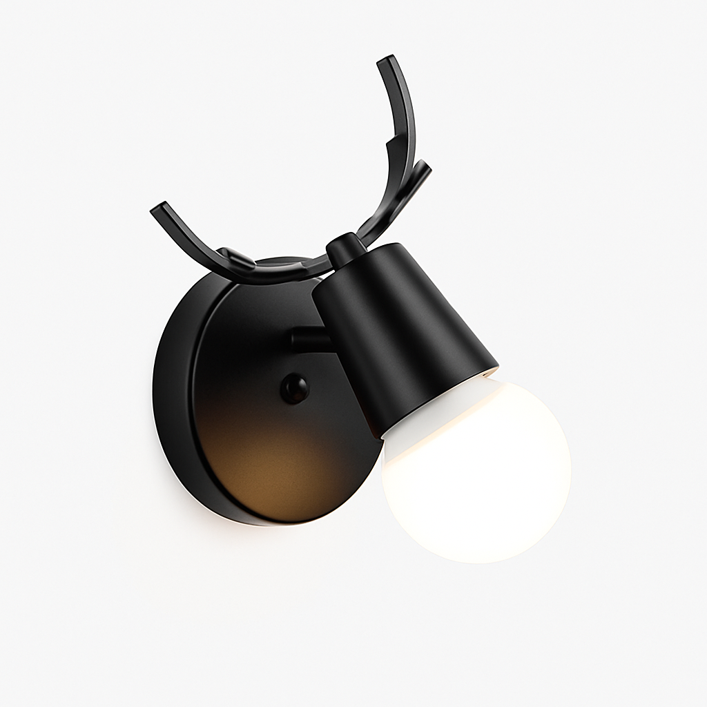 Applique murale LED a forma di cervo in legno Novelty