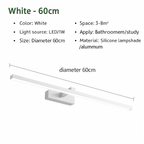 applique murale LED moderna tre colori illuminazione alluminio per trucco