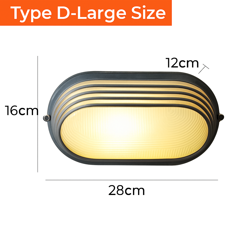 Applique murale LED retro esterna E27 industriale Vintage IP65 impermeabile in vetro