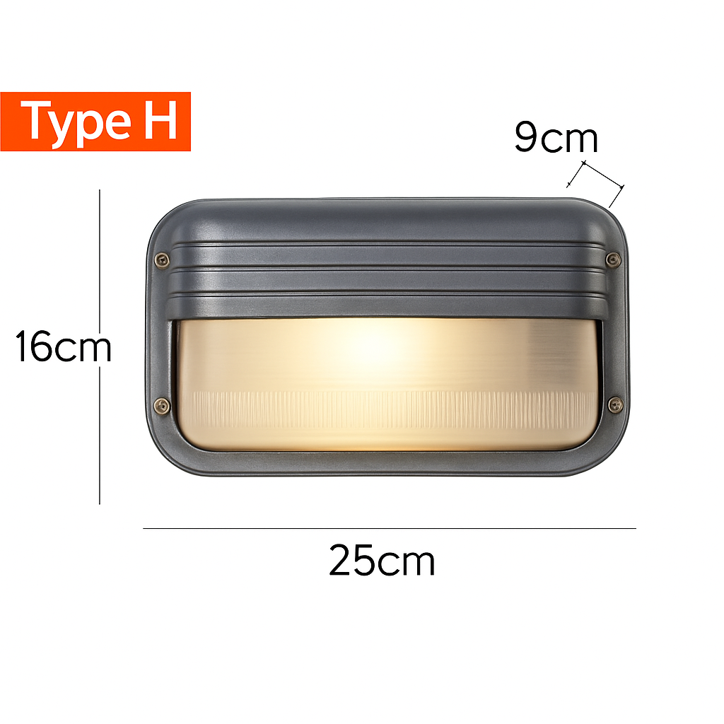 Applique murale LED retro esterna E27 industriale Vintage IP65 impermeabile in vetro