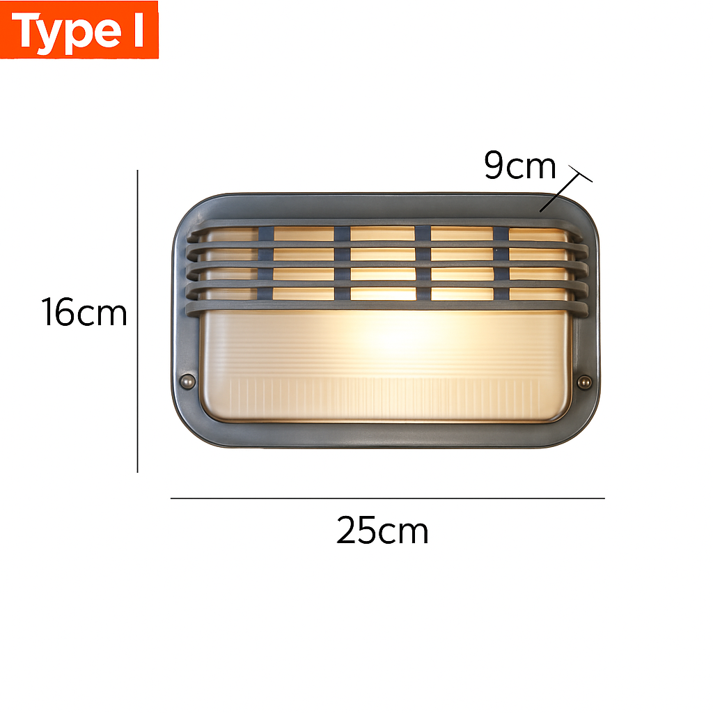 Applique murale LED retro esterna E27 industriale Vintage IP65 impermeabile in vetro