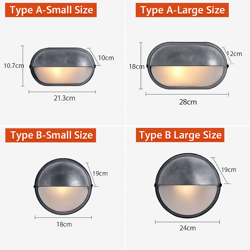 Applique murale LED retro esterna E27 industriale Vintage IP65 impermeabile in vetro