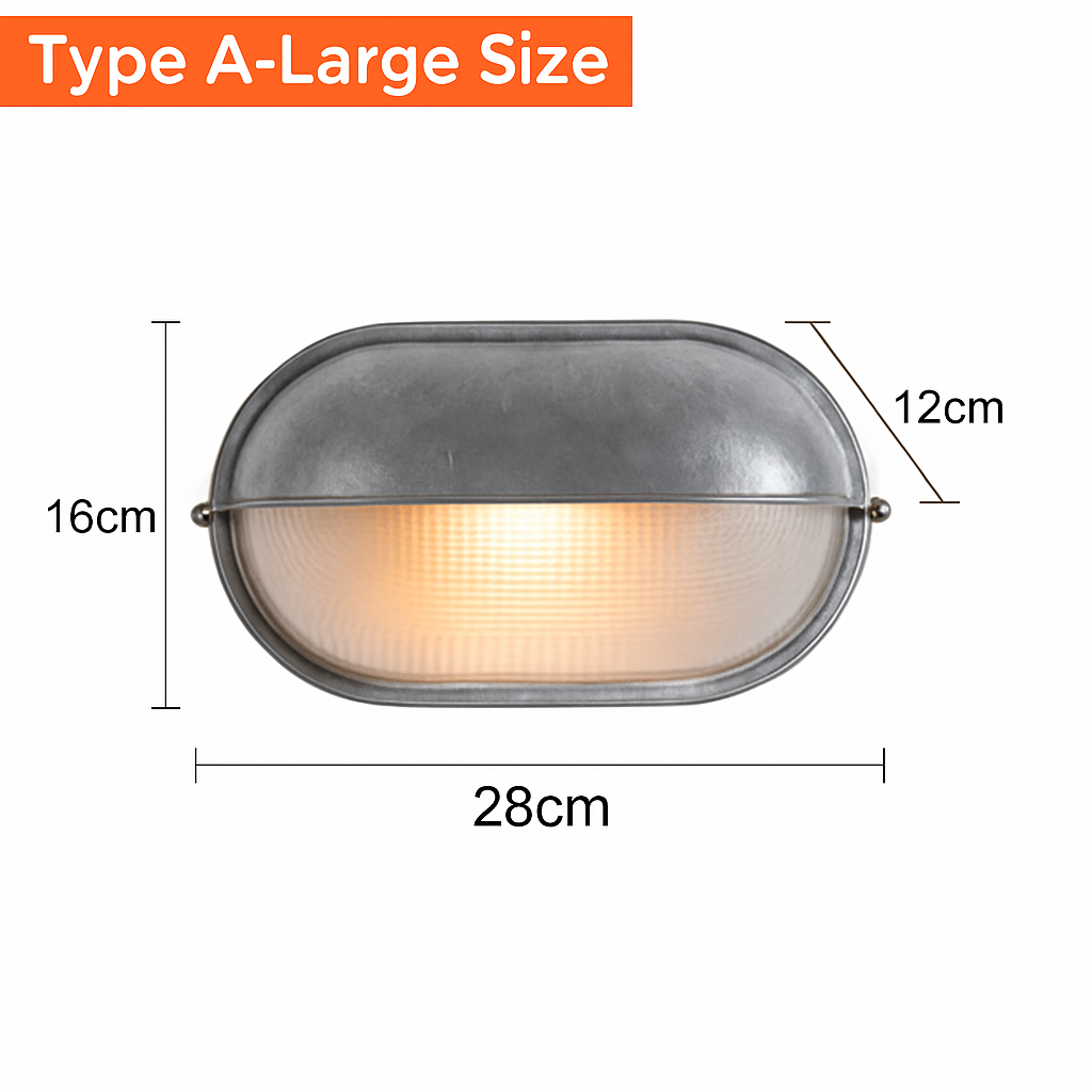 Applique murale LED retro esterna E27 industriale Vintage IP65 impermeabile in vetro