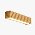 Applique murale LED rettangolare in legno intagliato Japan