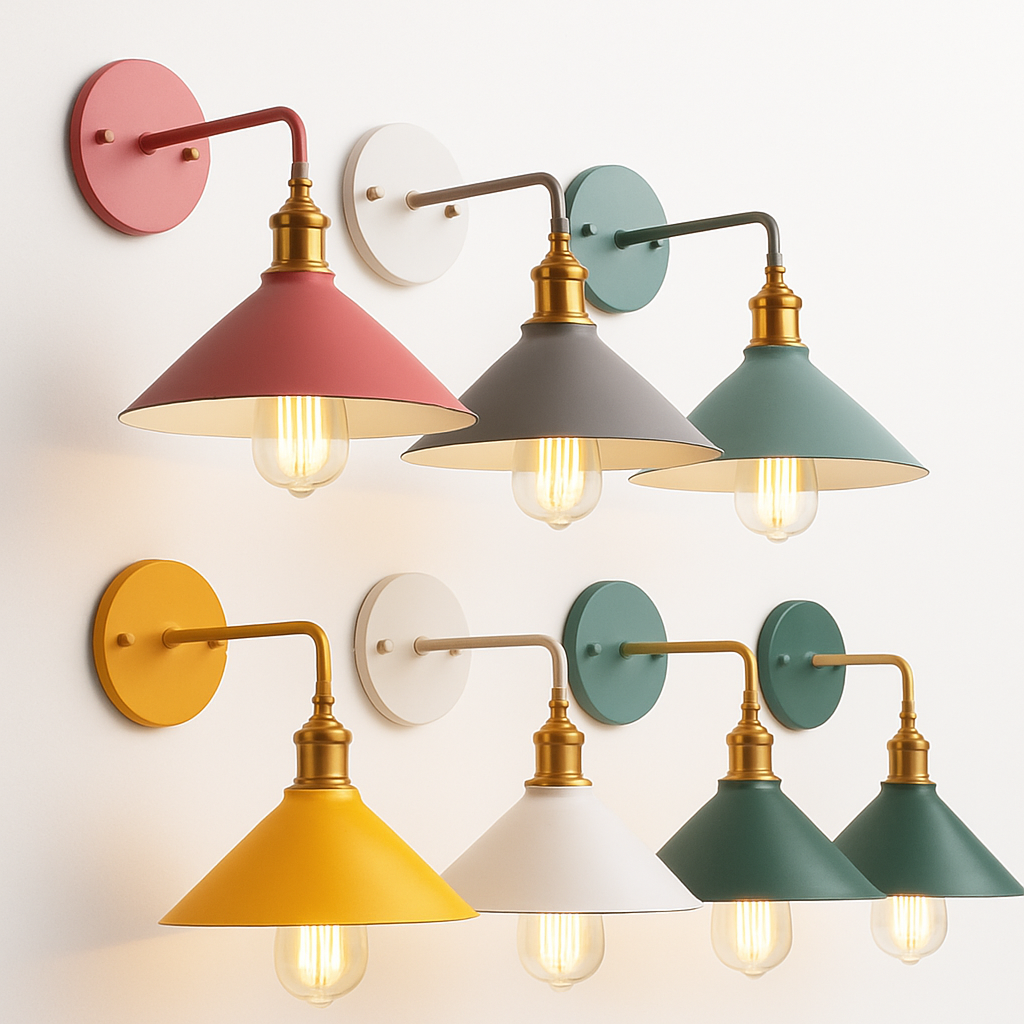 Applique murale LED Vintage Plated di colori