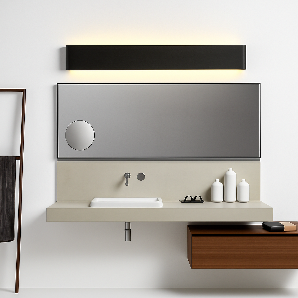 Applique murale lunga in alluminio e LED Sconce
