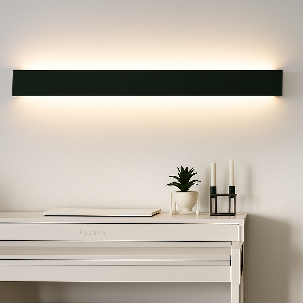Applique murale lunga in alluminio e LED Sconce