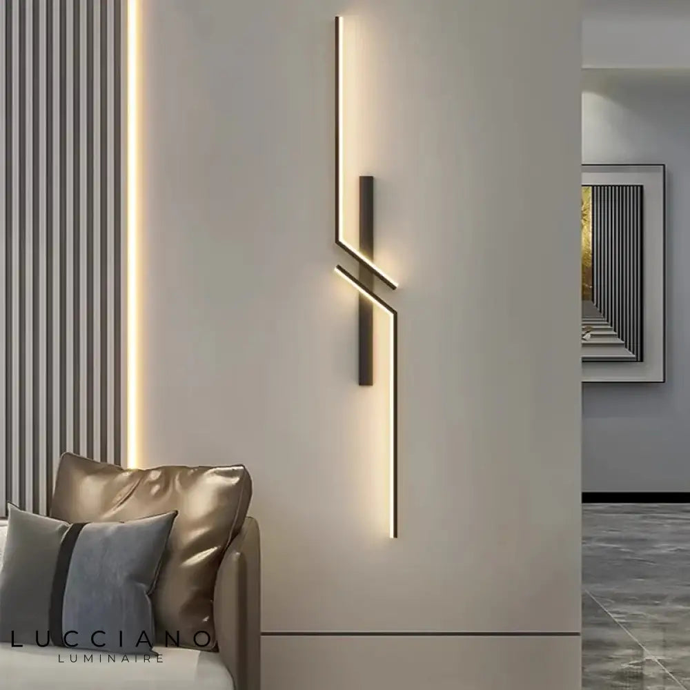 Applique Murale Nera Design per Scala
