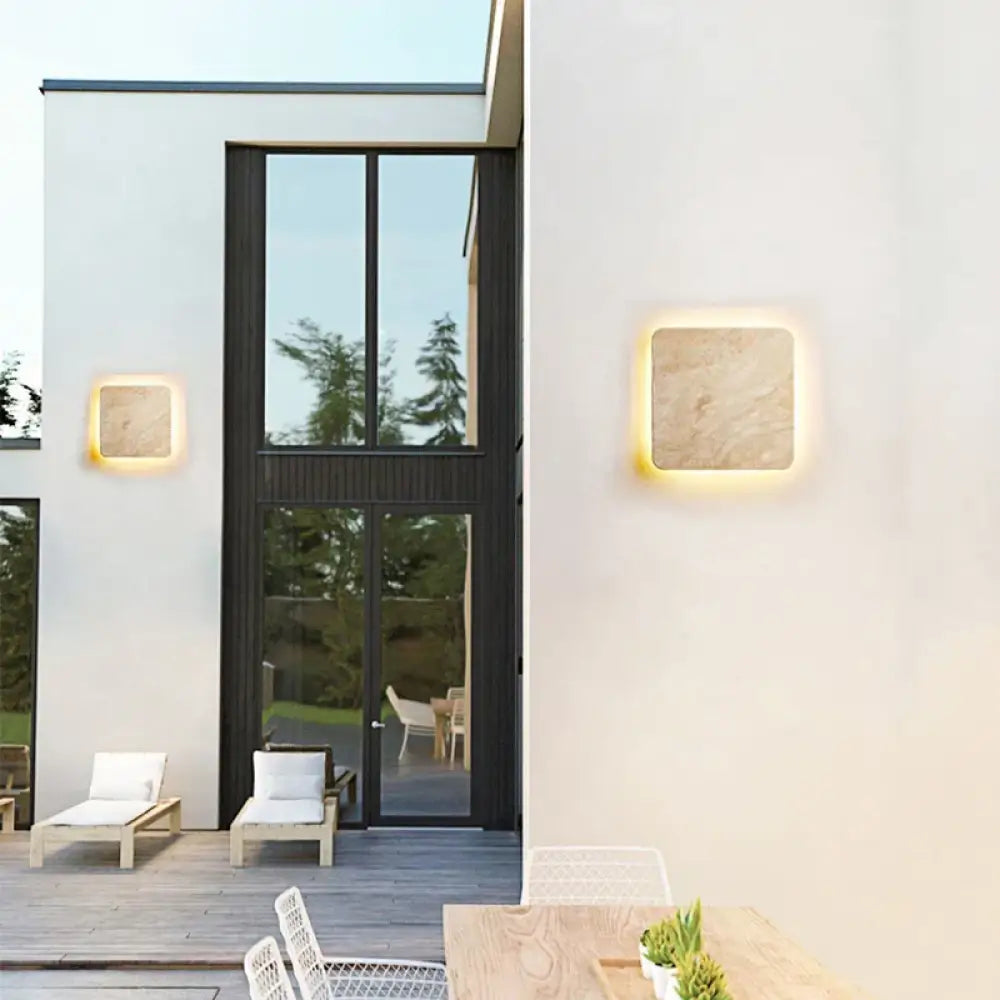 Applique murale in pietra naturale Illuminazione esterna design elegante