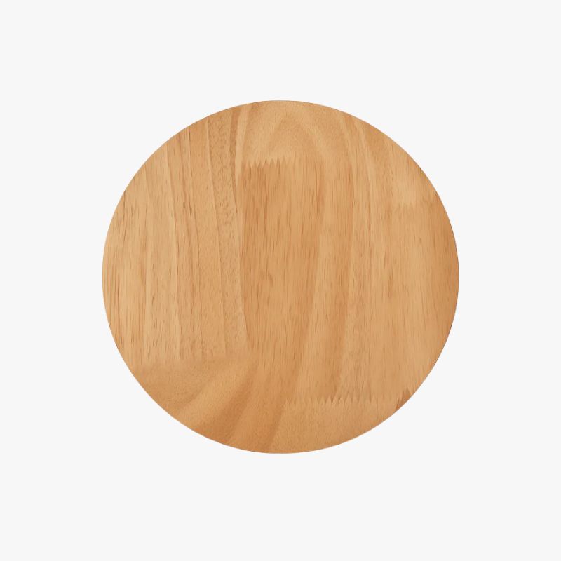 Applique murale scandinava LED di forma ovale in legno