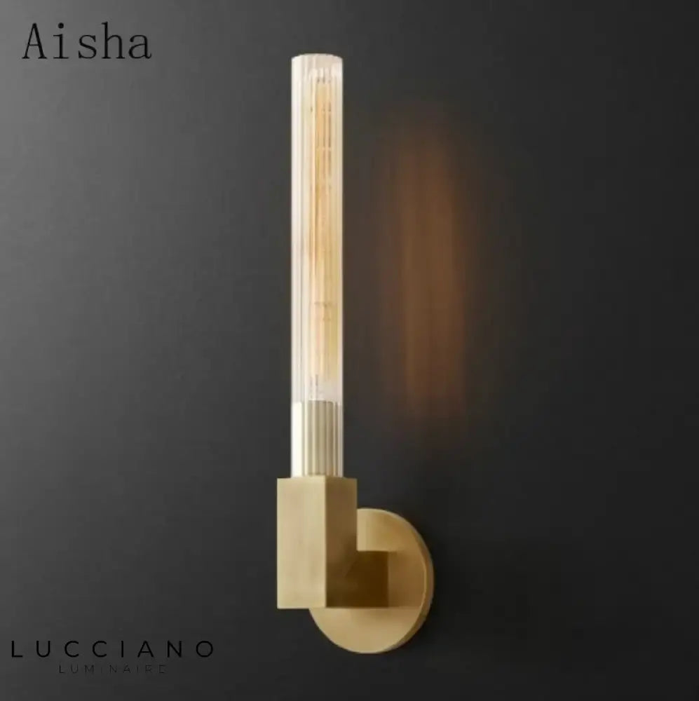 Applique murale trasparente elegante minimalista luminosa.