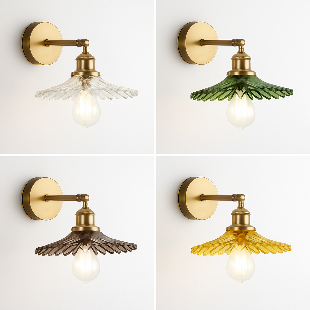 Applique da parete Vintage in ottone