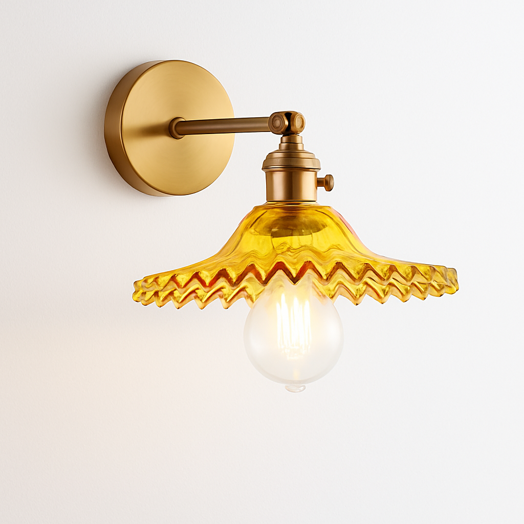 Applique da parete Vintage in ottone