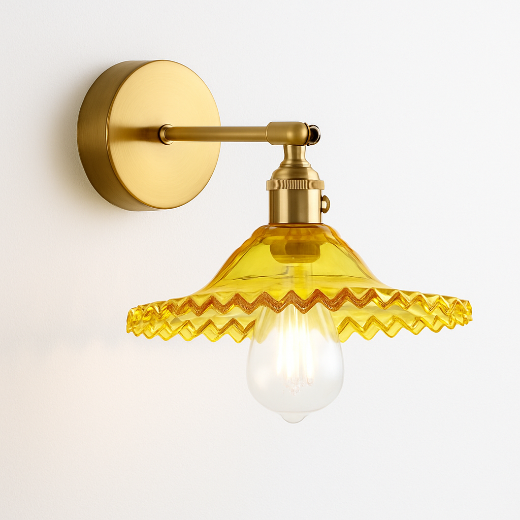 Applique da parete Vintage in ottone
