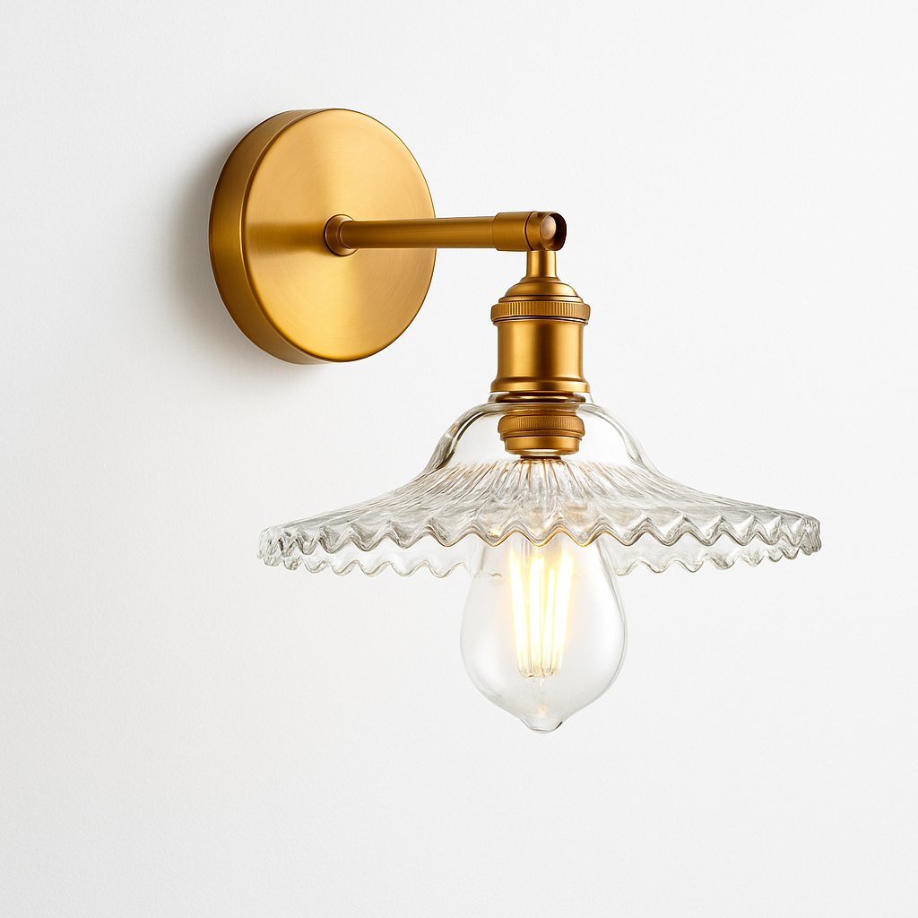 Applique da parete Vintage in ottone