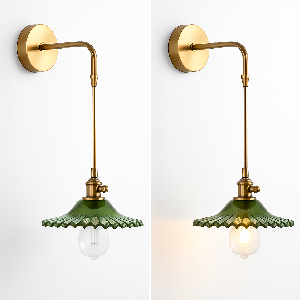 Applique da parete Vintage in ottone