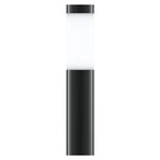 Luci da Giardino a Bollard a Energia Solare in 2 Pezzi con Involucro Cilindrico