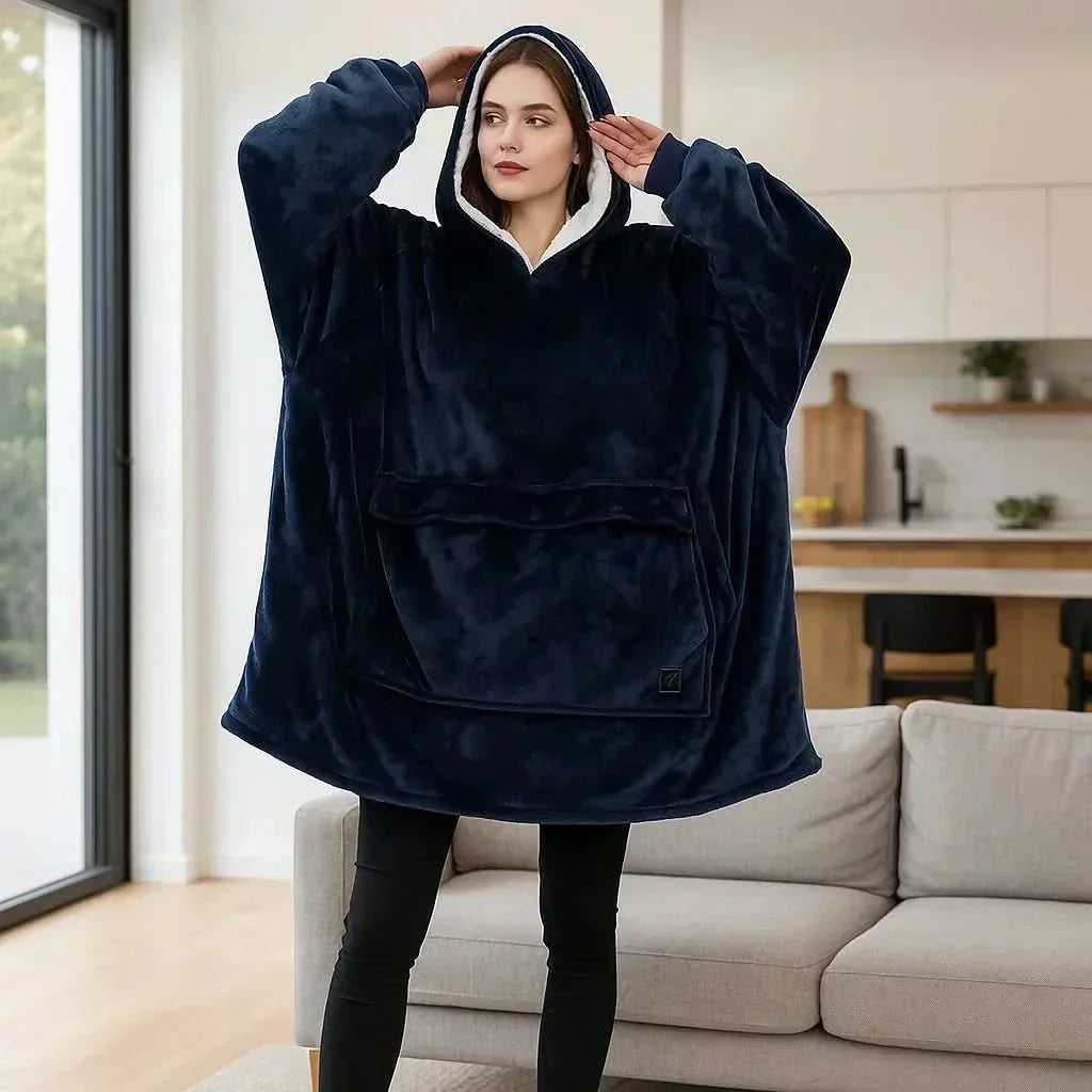 Felpa con Cappuccio Riscaldata USB – Morbida Coperta Elettrica da Indossare per un Comfort Accogliente a Casa