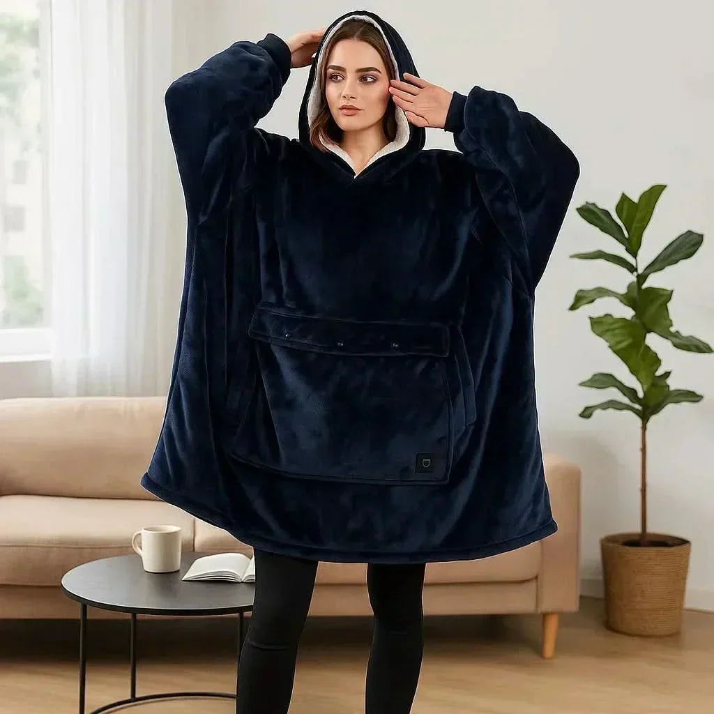 Felpa con Cappuccio Riscaldata USB – Morbida Coperta Elettrica da Indossare per un Comfort Accogliente a Casa