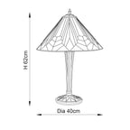 Lampada da Tavolo Media Tiffany Astoria di Interiors 1900