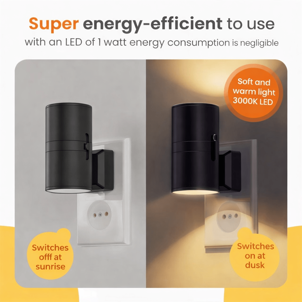 Lampada Notturna LED Aurora – Luce Intelligente Dimmabile per Notti Rilassanti