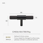 Maniglie T-bar in Ottone Shanne