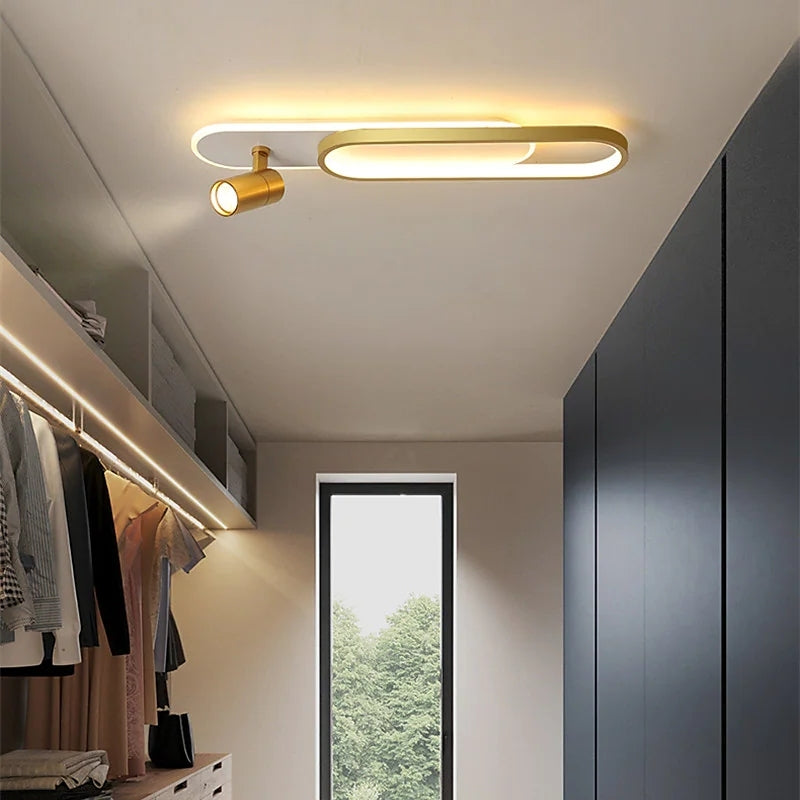 Aim Moderno Faretto da Soffitto, Nero/Oro