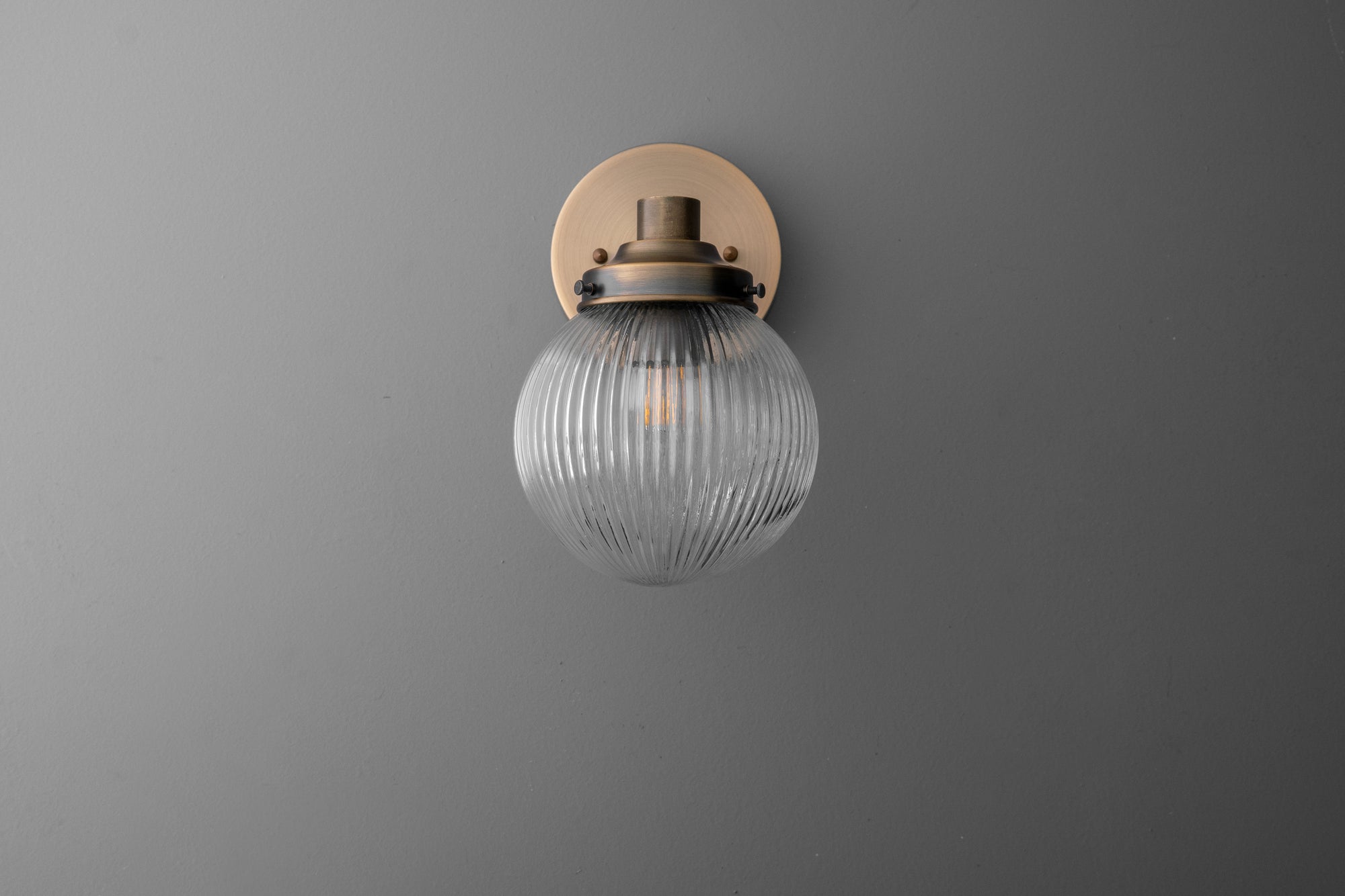Applique da Parete in Vetro per Illuminazione Industriale per Soggiorno