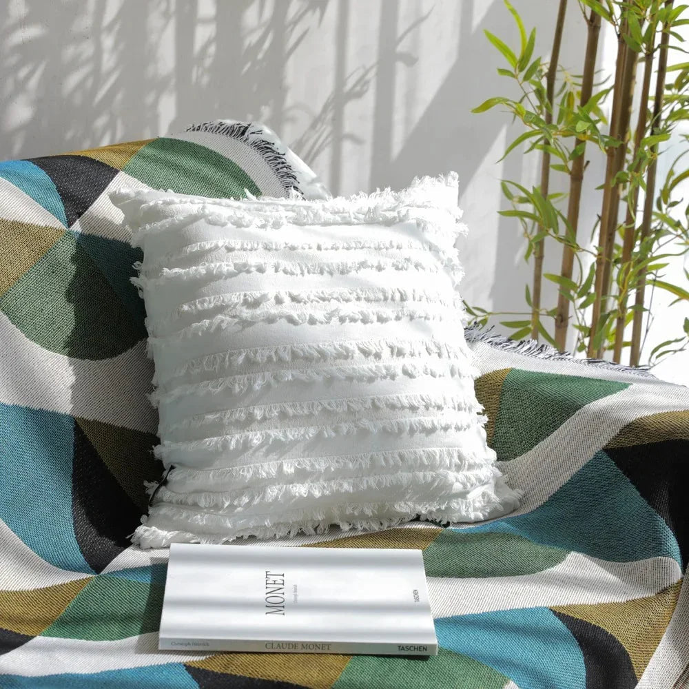 Copriletto Boho con Frange