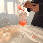 Set di 2 Bicchieri in Vetro a Forma di Sfera – Eleganti e Decorativi | Perfetti per la Casa e Occasioni Speciali