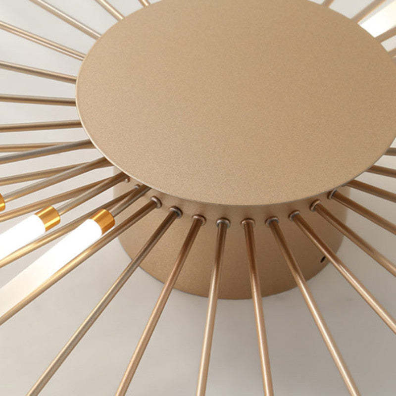 Wesley Flush-Mount Ceiling Light Fuochi d'Artificio, Nero/Oro