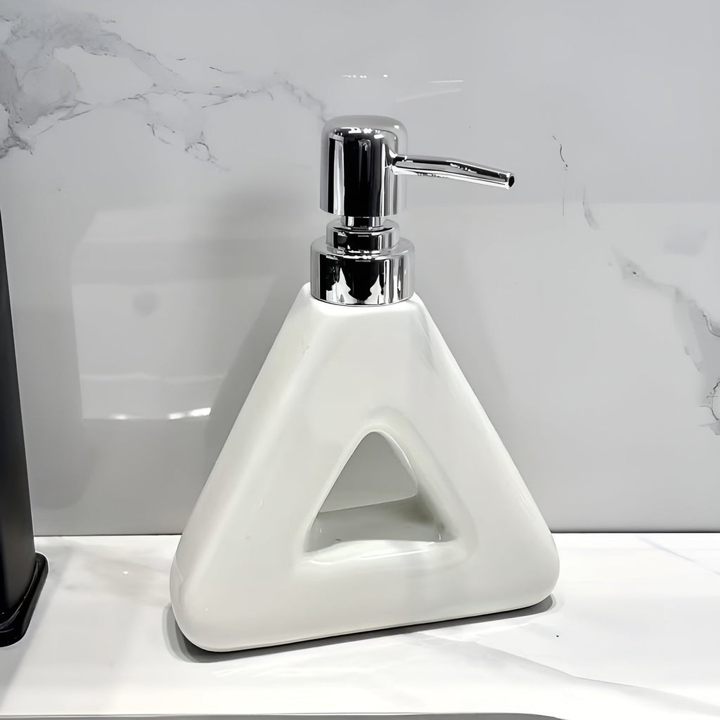 Dispenser di Sapone in Ceramica – Elegante e di Alta Qualità | Ricaricabile per Sapone Liquido e Gel Doccia in Bagno