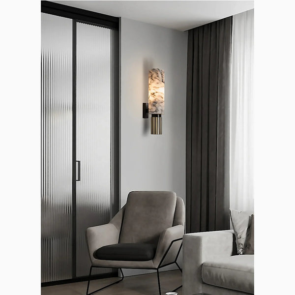Lampada da Parete in Marmo di Lusso per Casa