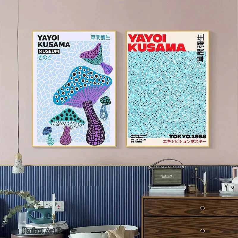 Arte da Parete in Tela Moderna di Yayoi Kusama