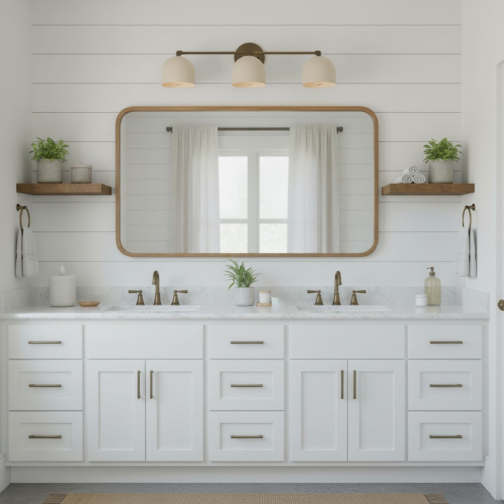 Applique da Parete in Ottone Chroma Dome per Bagno Moderno