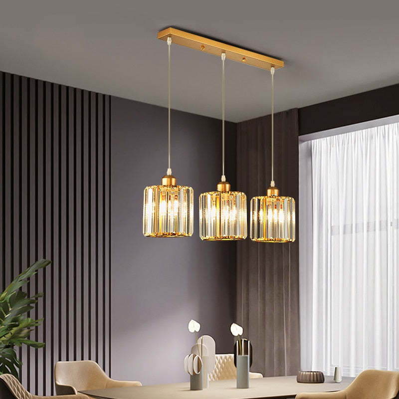 Vina Moderno Cluster Lampadario in Vetro, Nero/Oro