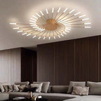 Wesley Flush-Mount Ceiling Light Fuochi d'Artificio, Nero/Oro