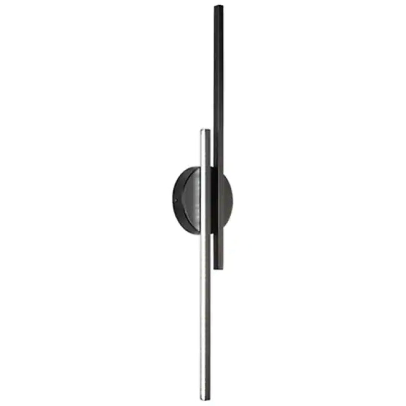 Elgo Moderno Nordic Disco/Linea Lampada da Parete LED in Metallo, Nero/Bianco