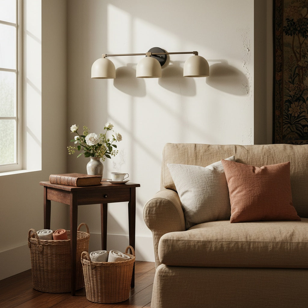 Applique da Parete in Ottone Chroma Dome per Bagno Moderno